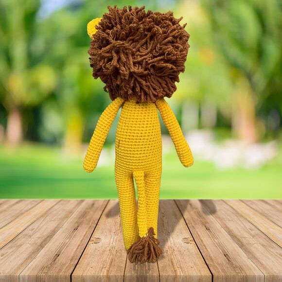 Handmade Crochet Lion Plush Toy for Nursery Décor - Picture 3 of 3